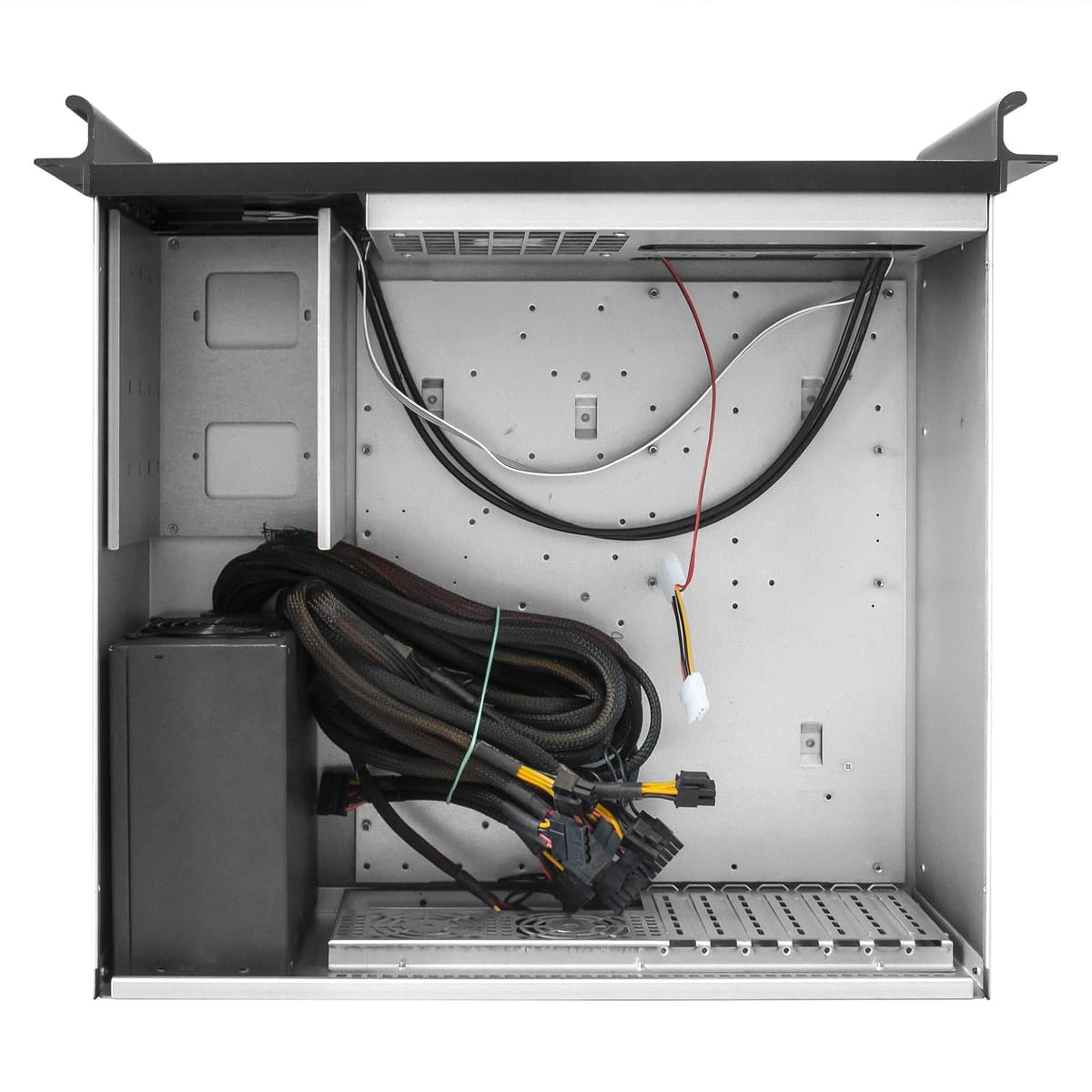 Серверный корпус 4U, 19'' стоечный, глубина 390 мм, БП 800W, USB