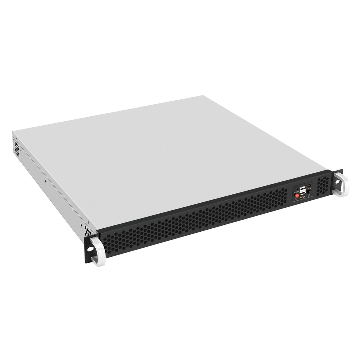 Серверный корпус 1U, 19'' стоечный, глубина 430 мм, БП 300W, USB