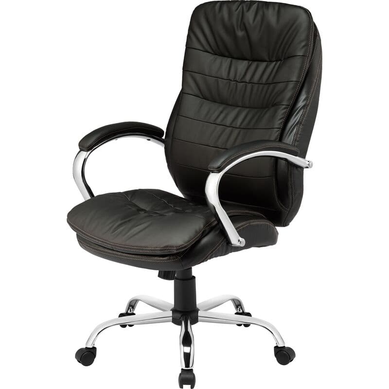 Кресло для руководителя Easy Chair 515 RT чёрное (рециклированная кожа,  металл)