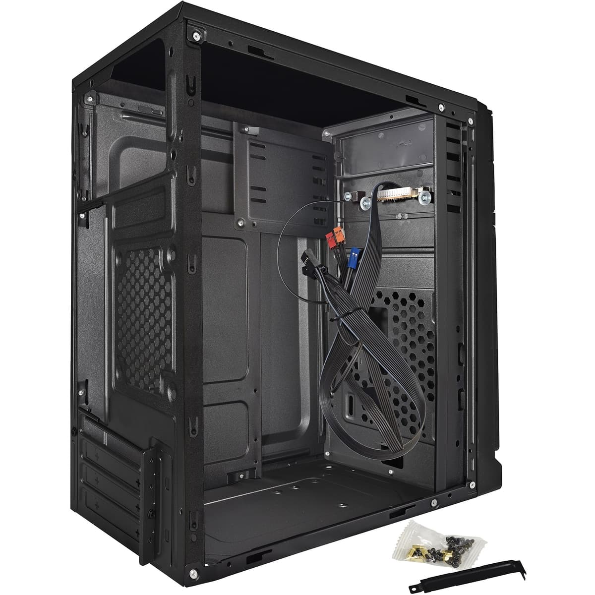 Корпус для ПК, Minitower, mATX, БП 400W, 2xUSB, аудио, чёрный