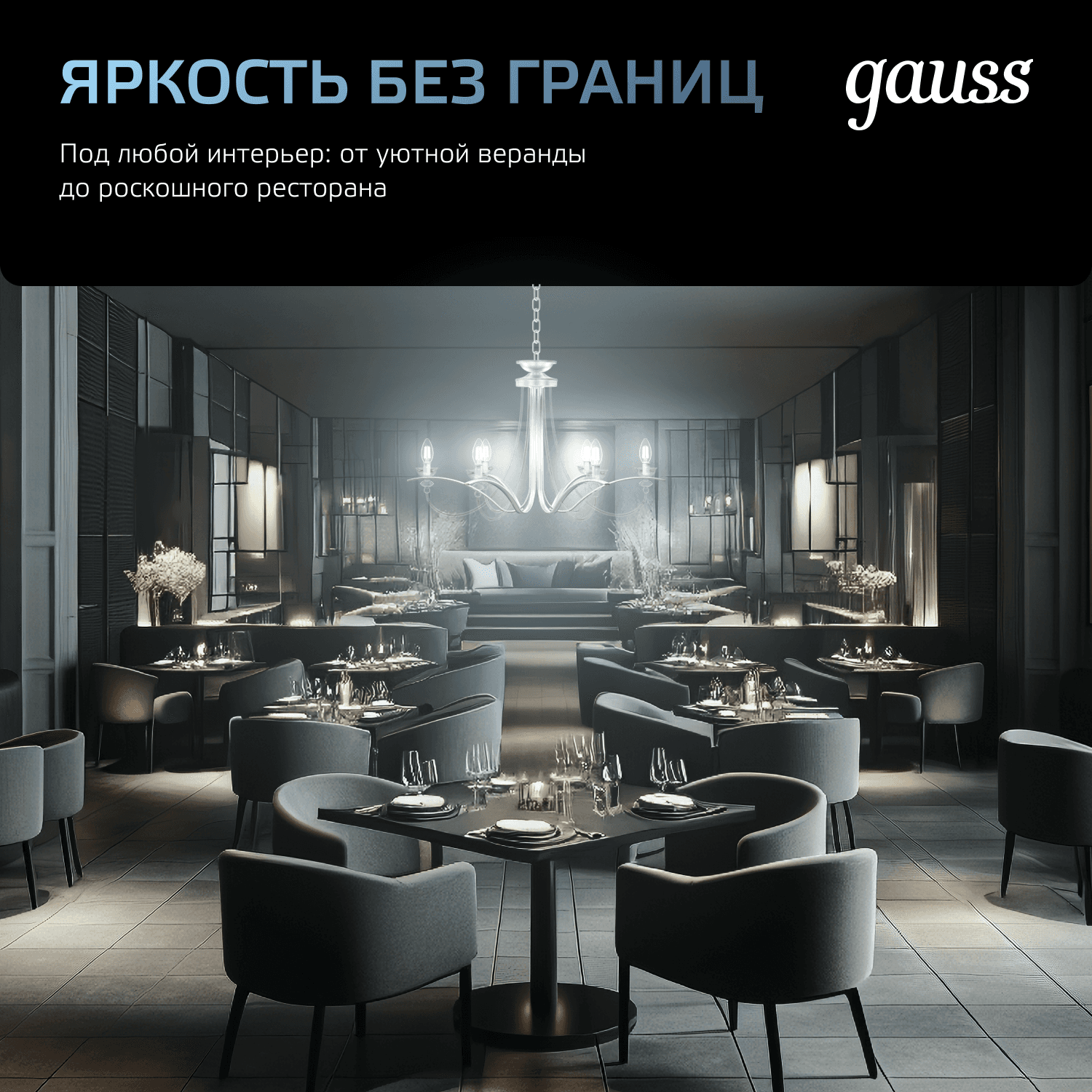 Лампа светодиодная филаментная LED 6 Вт 630 лм 4100К А60 груша нейтральный E27 AC 220В прозрачная колба Black Filament