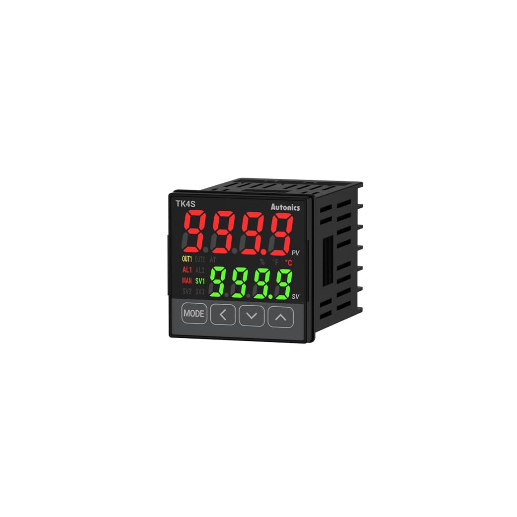 Температурный контроллер TK4S-B4RR. 48 х 48 мм. 100-240 В~. выход1: релейный. выход2: релейный. выход сигнализации - 2 шт. + RS485