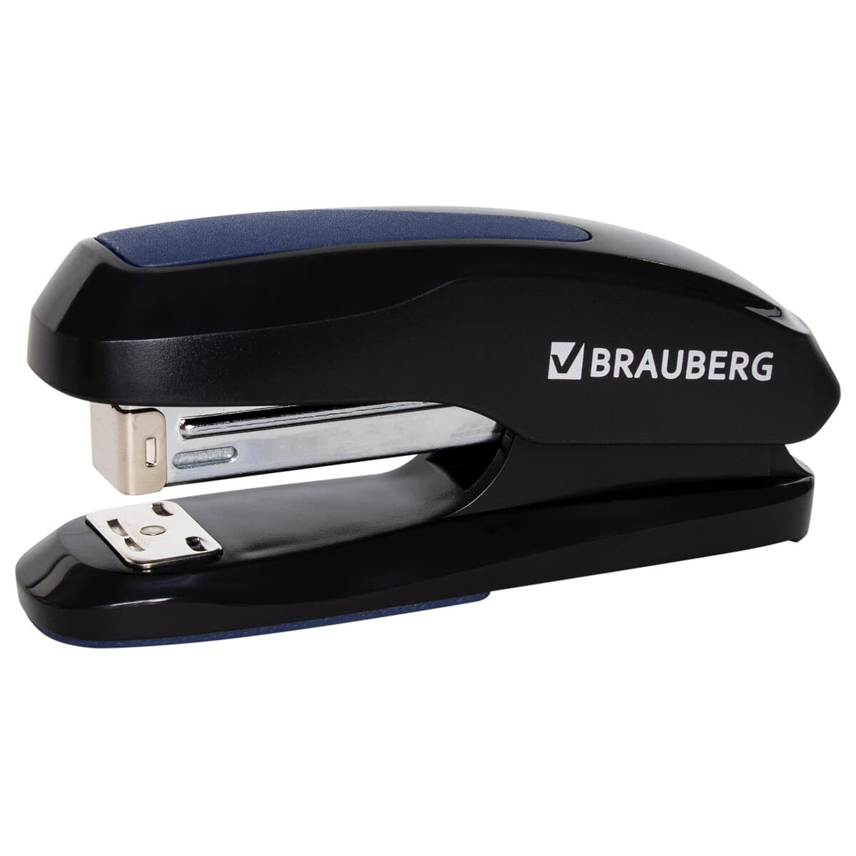 Степлер №24/6, 26/6 BRAUBERG ''Extra'', до 30 листов, черно-синий, 229084