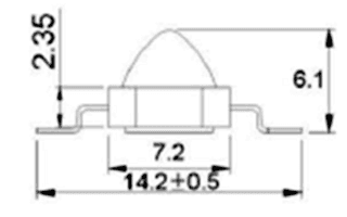 Светодиод мощный ARPL-1W-EPL IR850 60deg (ARL, Emitter)