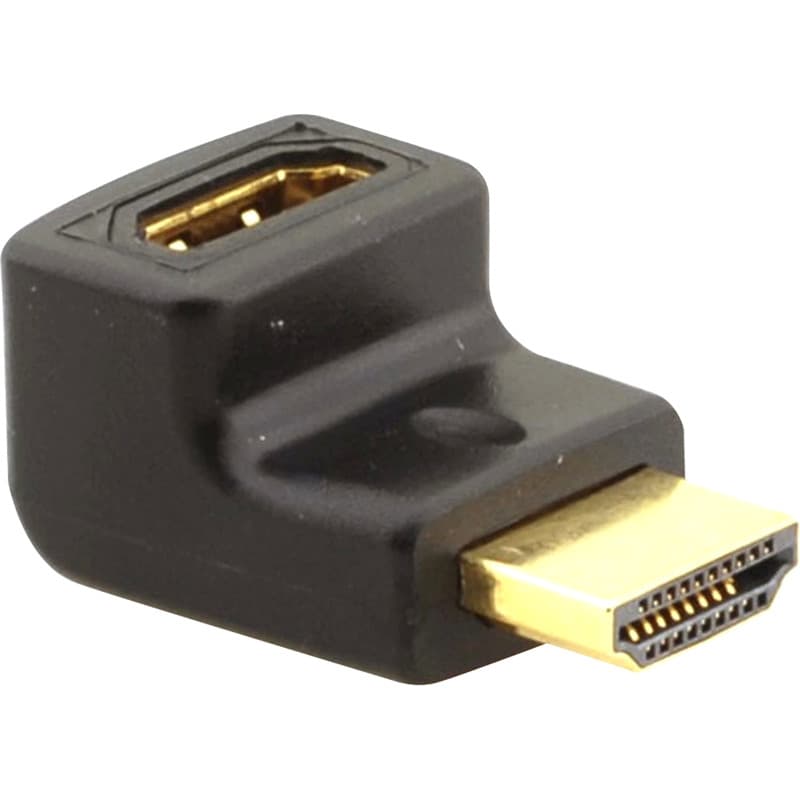 Переходник HDMI M на HDMI F, угловой