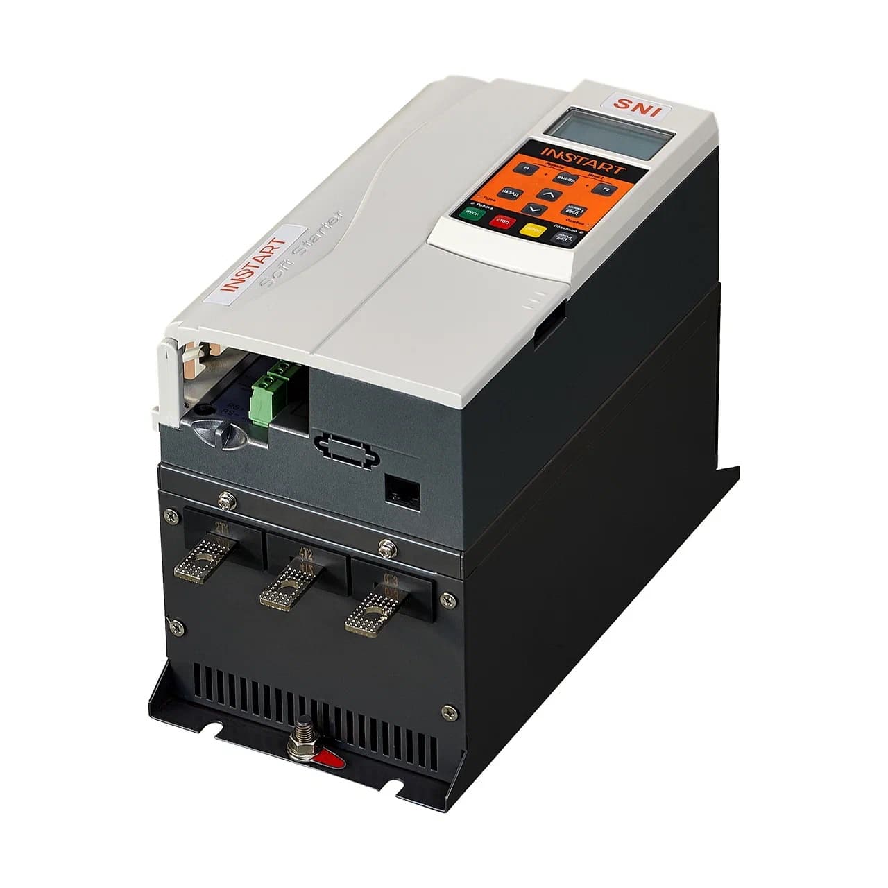 Устройство плавного пуска УПП PROFIBUS 11 кВт 23А трехфазный 342-440В, IP00, контактор встроен, панель LCD IP55 выносная русскоязычная