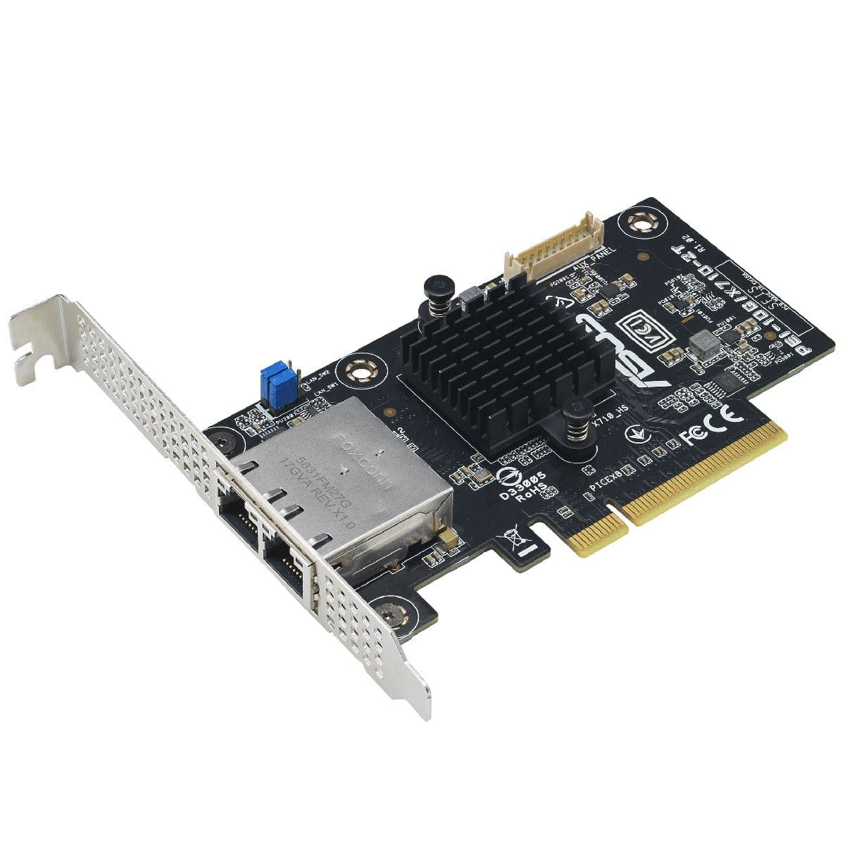 Сетевой адаптер PEI-10G/X710-2T, два порта RJ45 10 Гб/с, PCIe