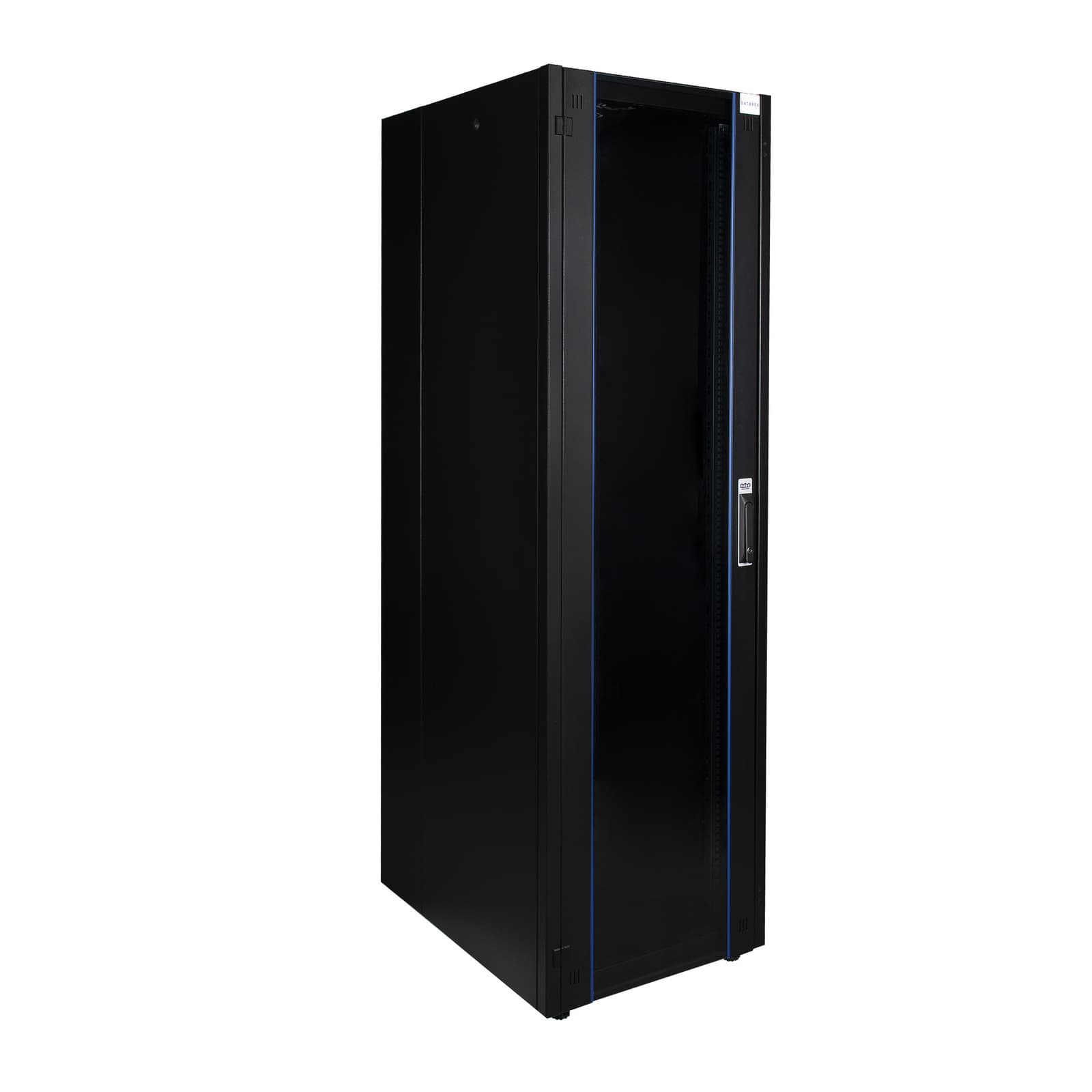 Шкаф нап. 19', 47U 600х800, перед. дв. стек, задн. стен., мет, чер. DATAREX