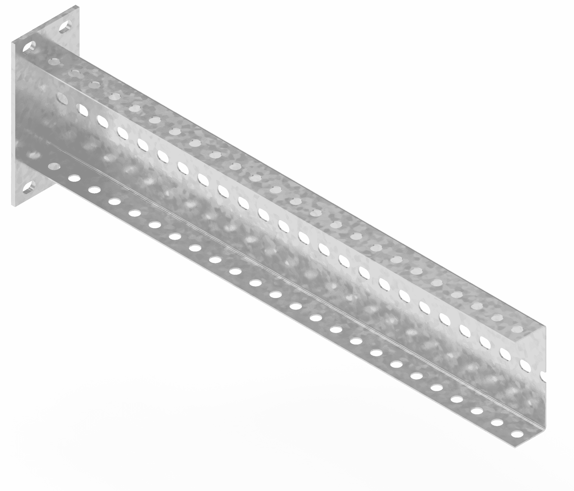 Консоль с опорой 115х40 L600 s 4 мм П-образная