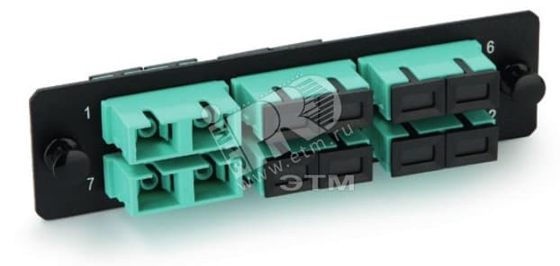 Панель для FO-19B* с 12 LC адаптерами 12 волокон многомод OM3/OM4 120*32 мм адаптеры а аква aqua