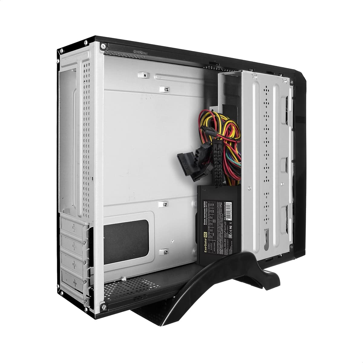 Корпус для ПК, mini-ITX/mATX, БП 350W, 2xUSB, аудиопорты, чёрный