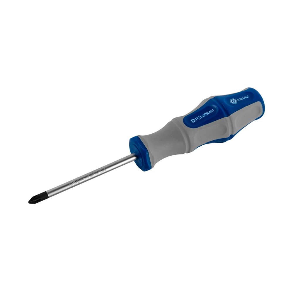 Отвертка Ultra Grip PZ-1 х 75 мм, CR-V, двухкомпонентная рукоятка, подвес