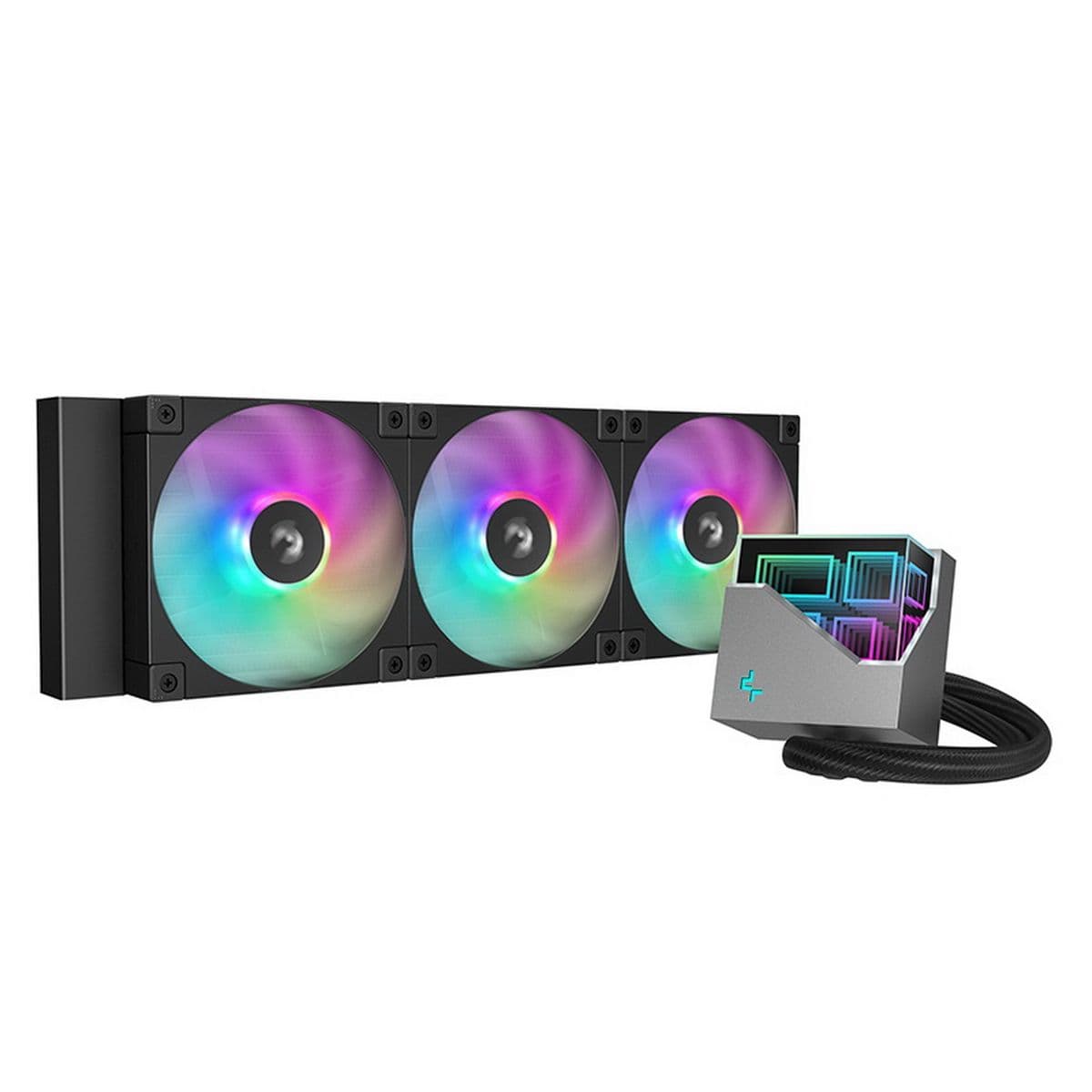 Жидкостная система охлаждения LGA1700/1200/115x, AM4/AM5, 360 мм, 2400 об/мин, ARGB, TDP 300 Вт, чер