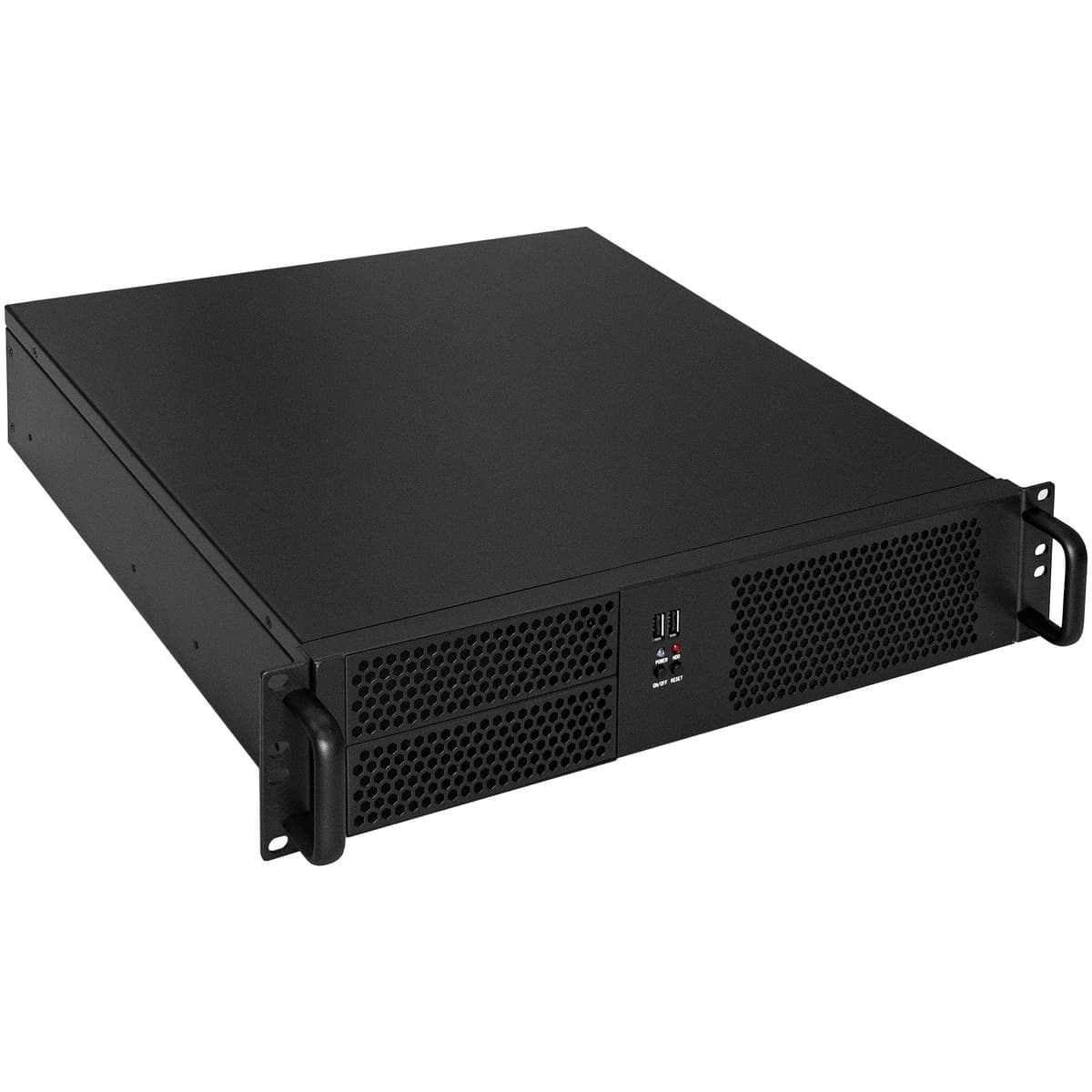 Серверный корпус 2U, 19'' стоечный, глубина 390 мм, БП 500W, USB