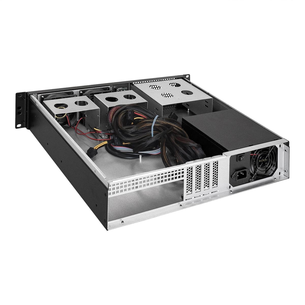 Серверный корпус 2U, 19'' стоечный, глубина 390 мм, БП 500W, USB