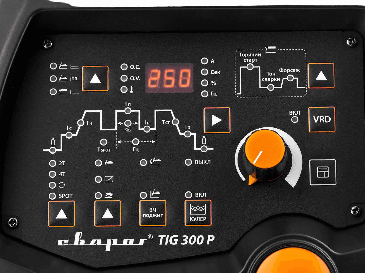 Инвертор сварочный TIG 300 P ''PRO'' (W232)