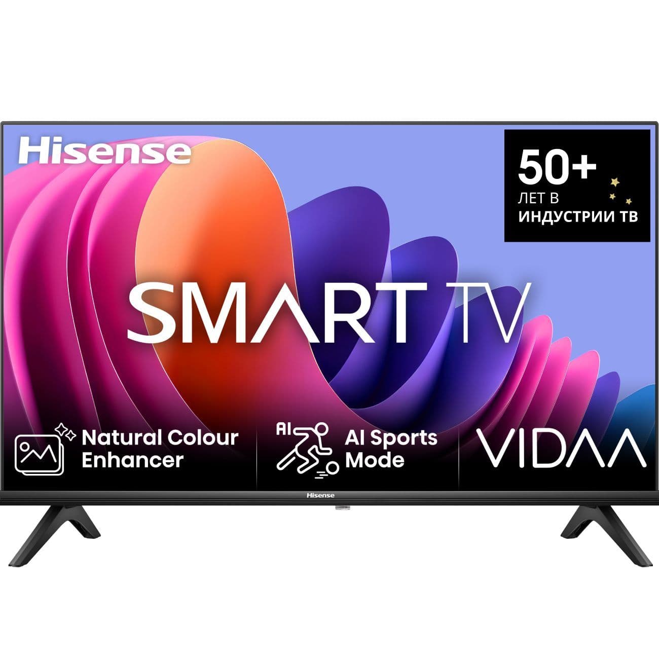 Телевизор LED 40'' Frameless FULL HD 60Hz DVB-T2 DVB-C DVB-S2 USB WiFi Smart TV, черный