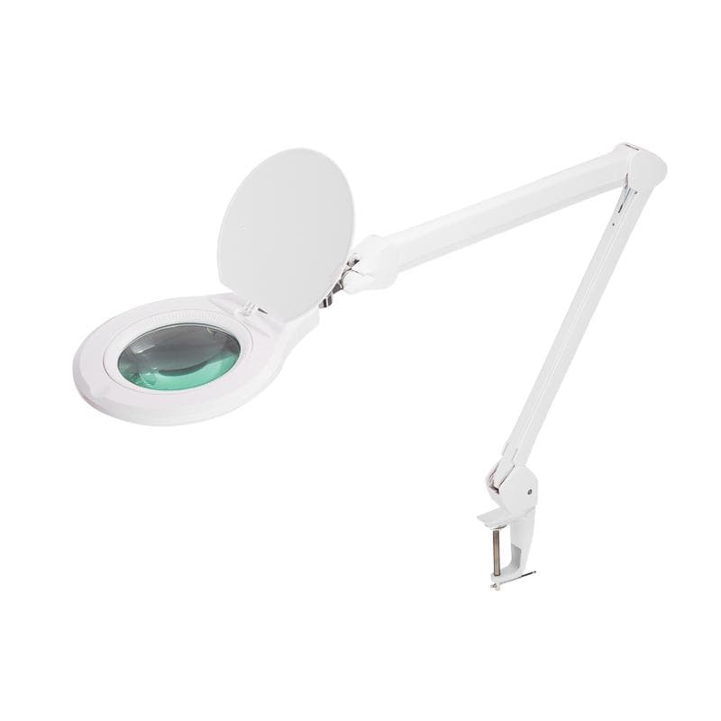 Лупа на струбцине, круглая, 5D, 72 SMD, d-152мм, белая