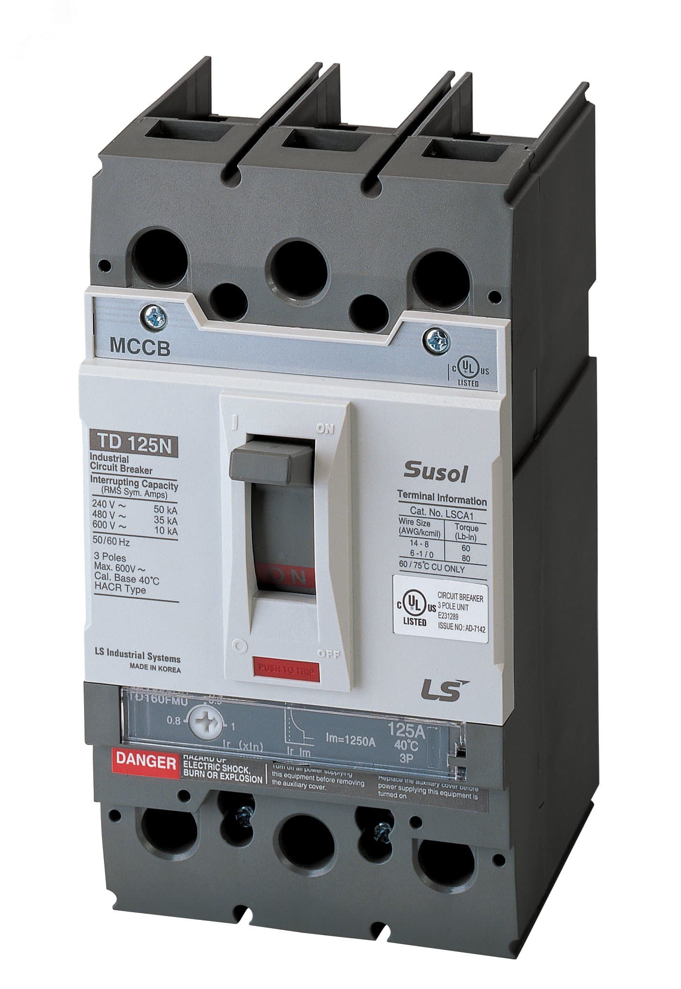 Выключатель автоматический TS250H (85kA) MTU 160 A 3P3T