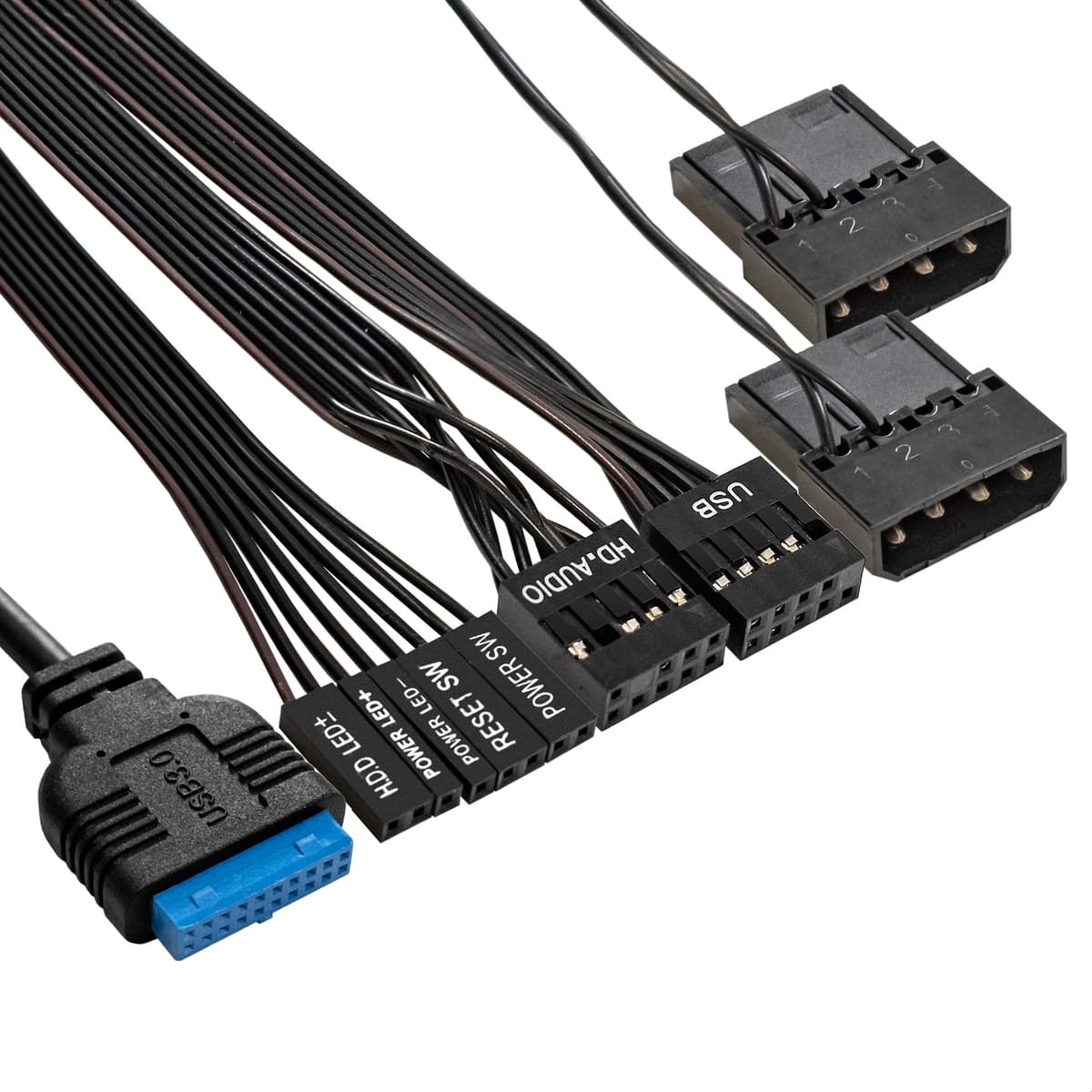 Корпус для ПК, Minitower, mATX, без БП, 2xUSB + 1xUSB 3.0, HD Audio, чёрный, 2 RGB-вентилятора 12 см
