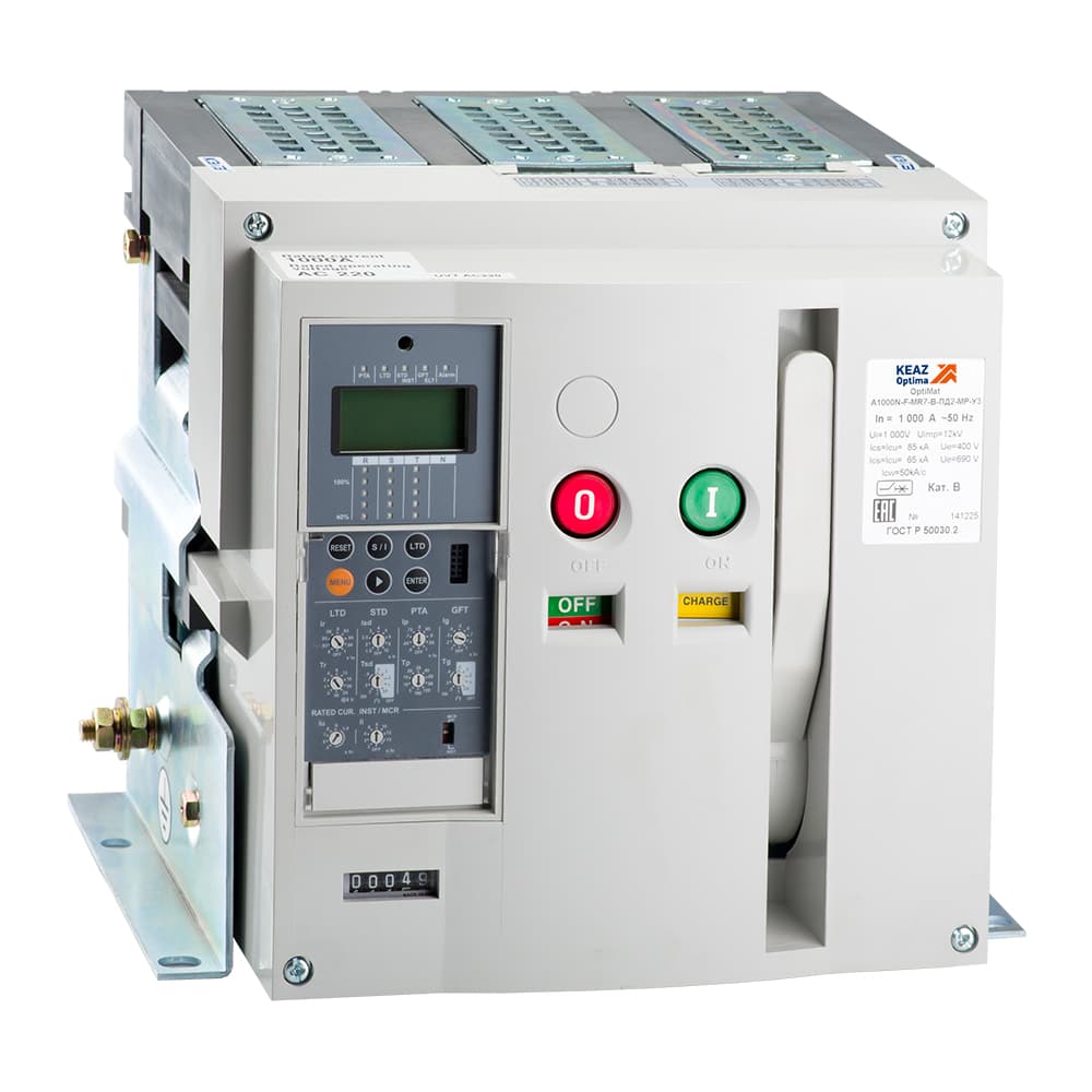 Выключатель автоматический воздушный OptiMat A-1600-S2-3P-85-F-MR8.0-B-C2200-M0-P02-S1-06