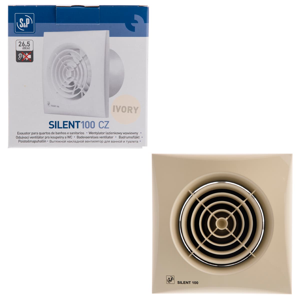 Вентилятор накладной Silent-100 CZ Ivory
