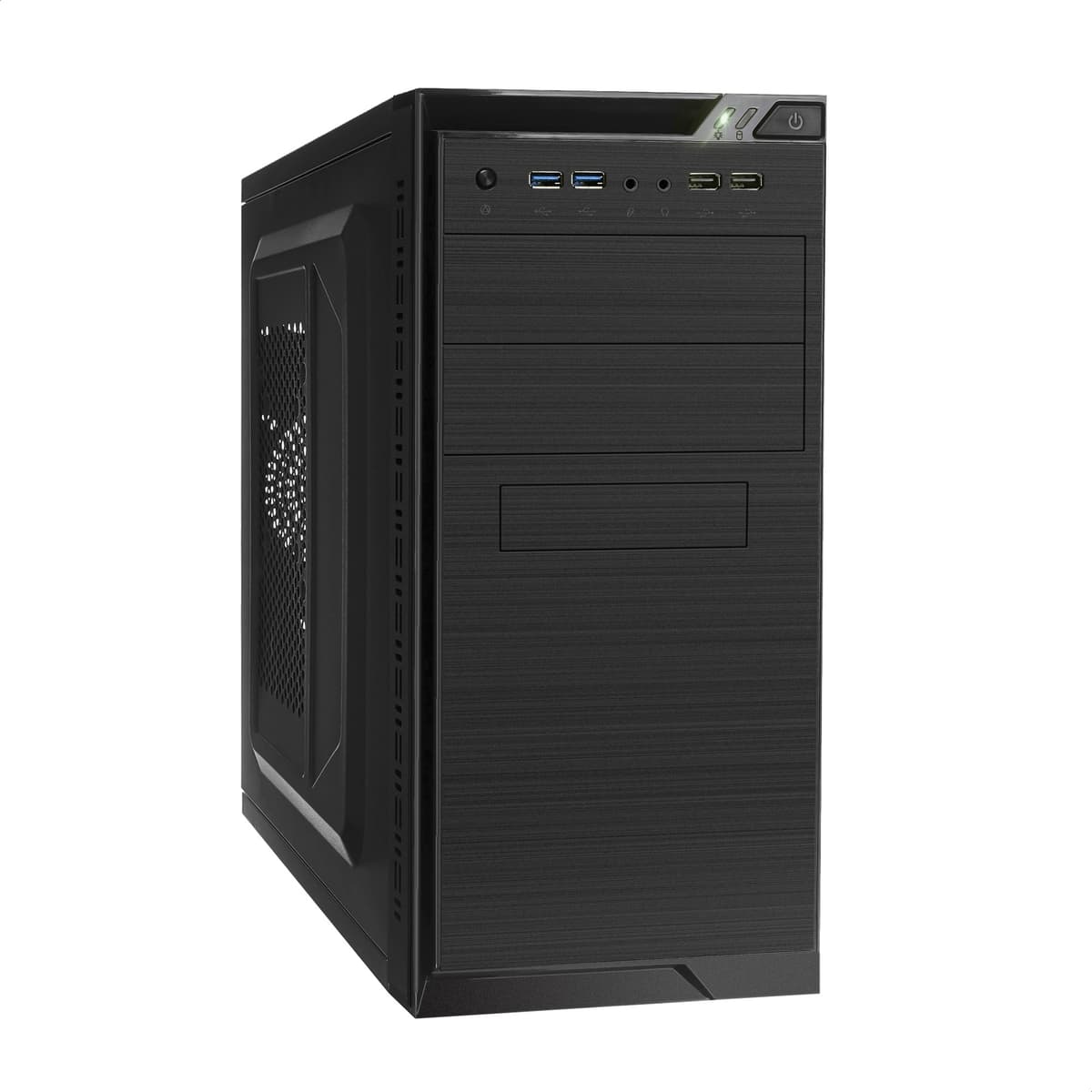 Корпус для ПК, Minitower, mATX, БП 500W, 2xUSB + 2xUSB 3.0, аудио, чёрный, вентилятор 12 см