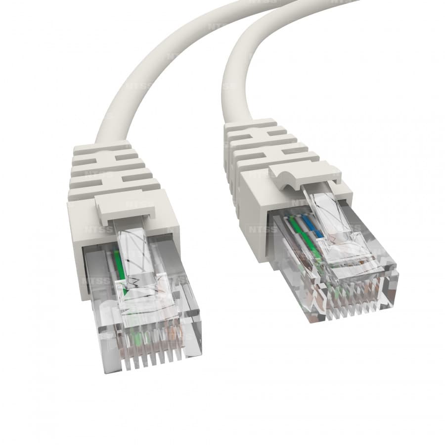 Патч-корд 2хRJ458P8C, T568B UTP 5e кат литой 2 метра, LSZH, белый