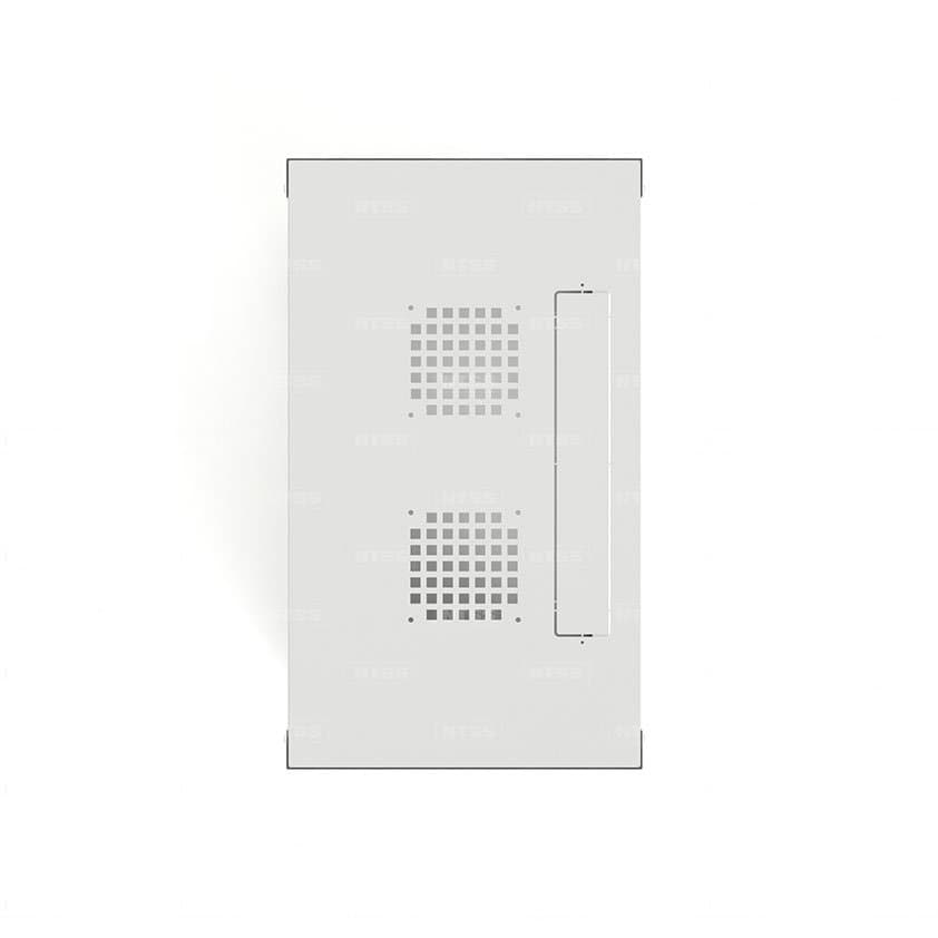 Шкаф настенный телекоммуникационный WS 6U 600х450х370мм, 2 профиля 19, дверь стеклянная, боковые стенки съемные, разобранный, серый RAL 7035
