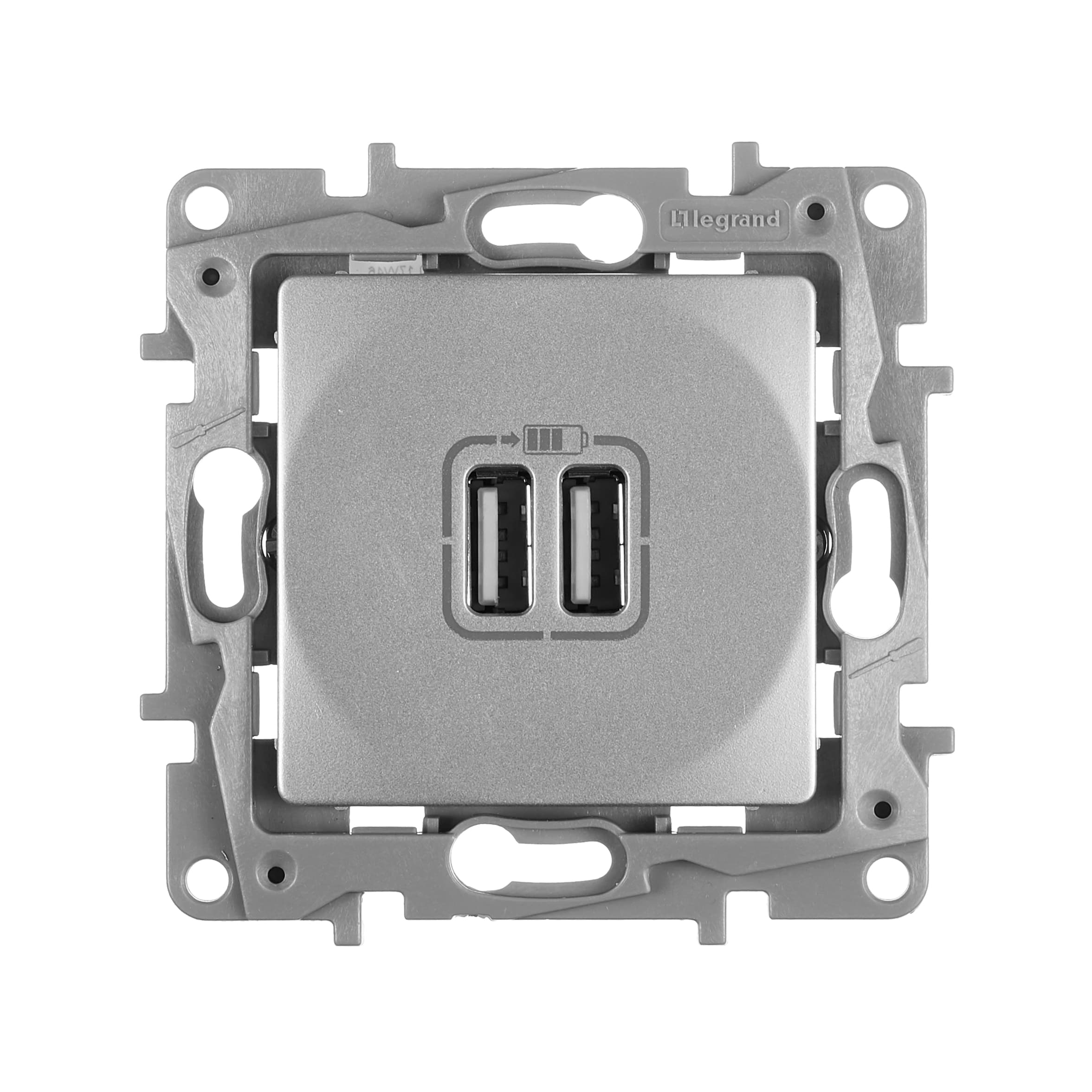 Розетка USB A+A 15Вт алюминий ETIKA