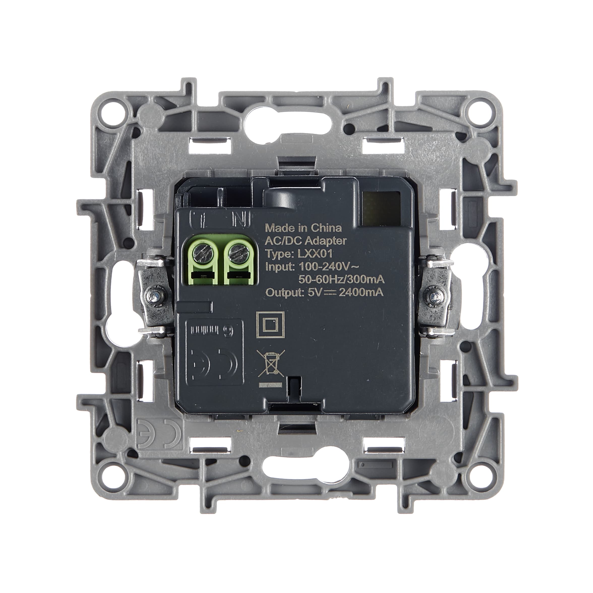Розетка USB A+A 15Вт алюминий ETIKA