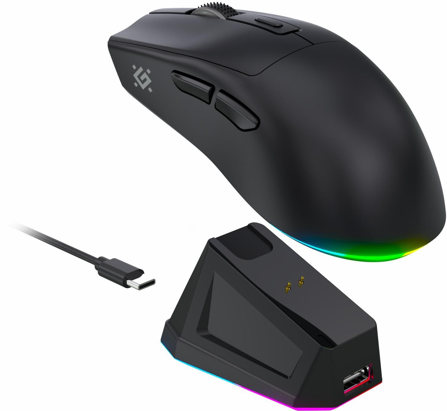 Мышь беспроводная игровая Starlight GM-186 черн,6кн,1600dpi,2.4G+BT,RGB