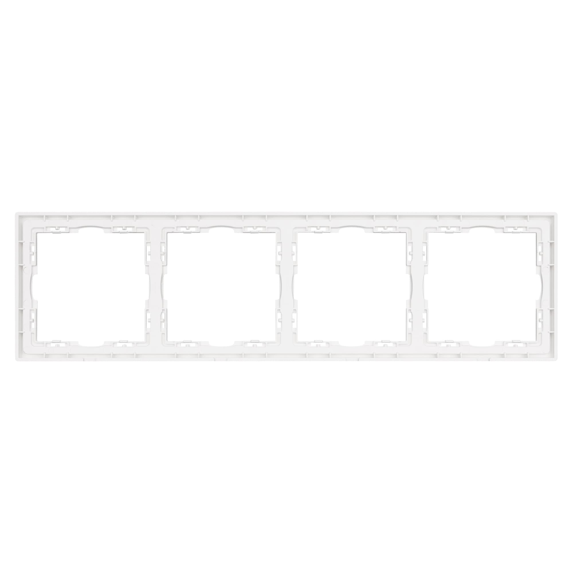 Рамка пластиковая FRM-NOBE-SFPL-4-WH, Белый, 4 поста