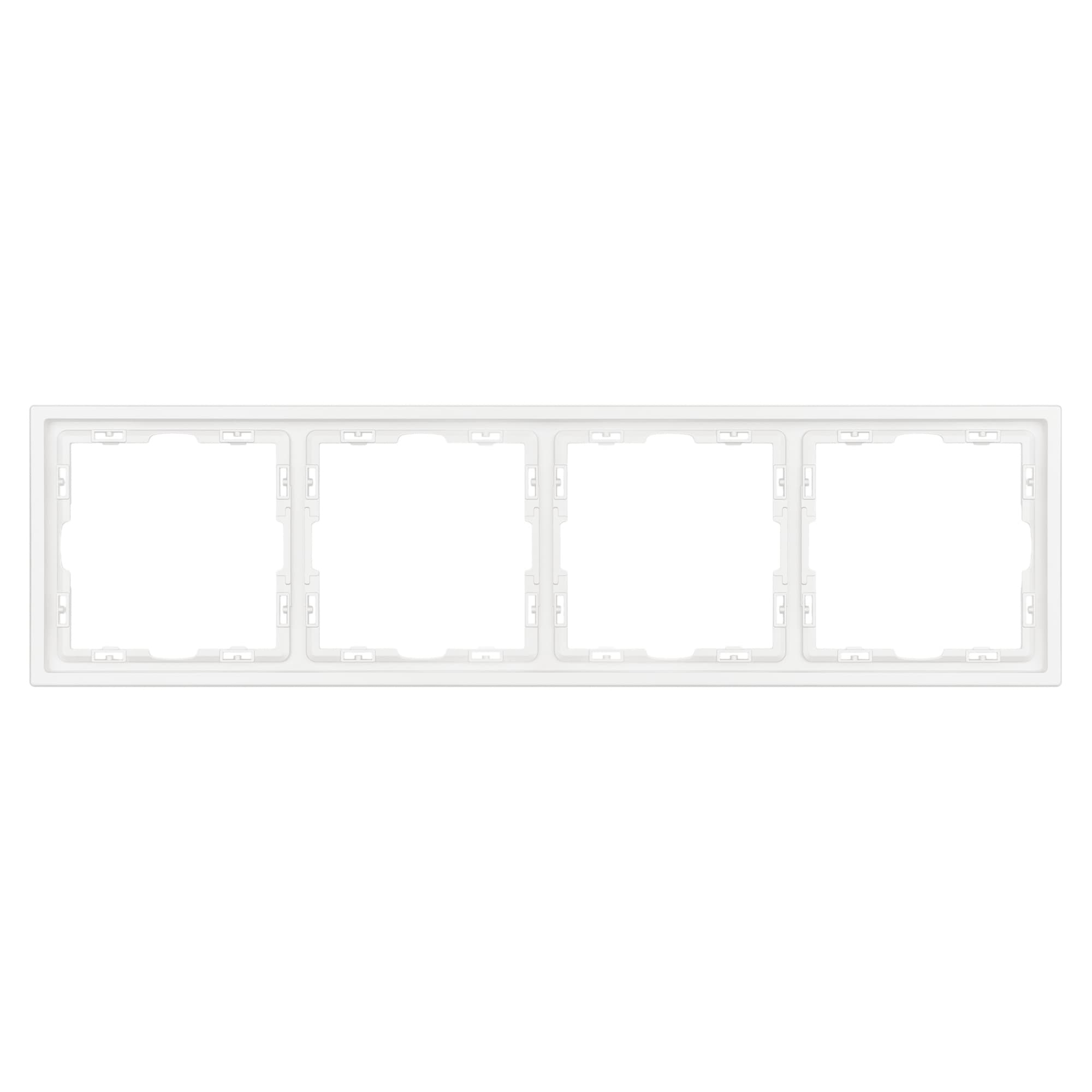 Рамка пластиковая FRM-NOBE-SFPL-4-WH, Белый, 4 поста