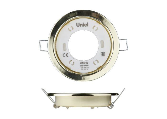 Светильник ультркий встраиваемый В составе набора из 10шт GX53/H2 GOLD 10 PROM Корпус золото Картон UL-00005053 Uniel