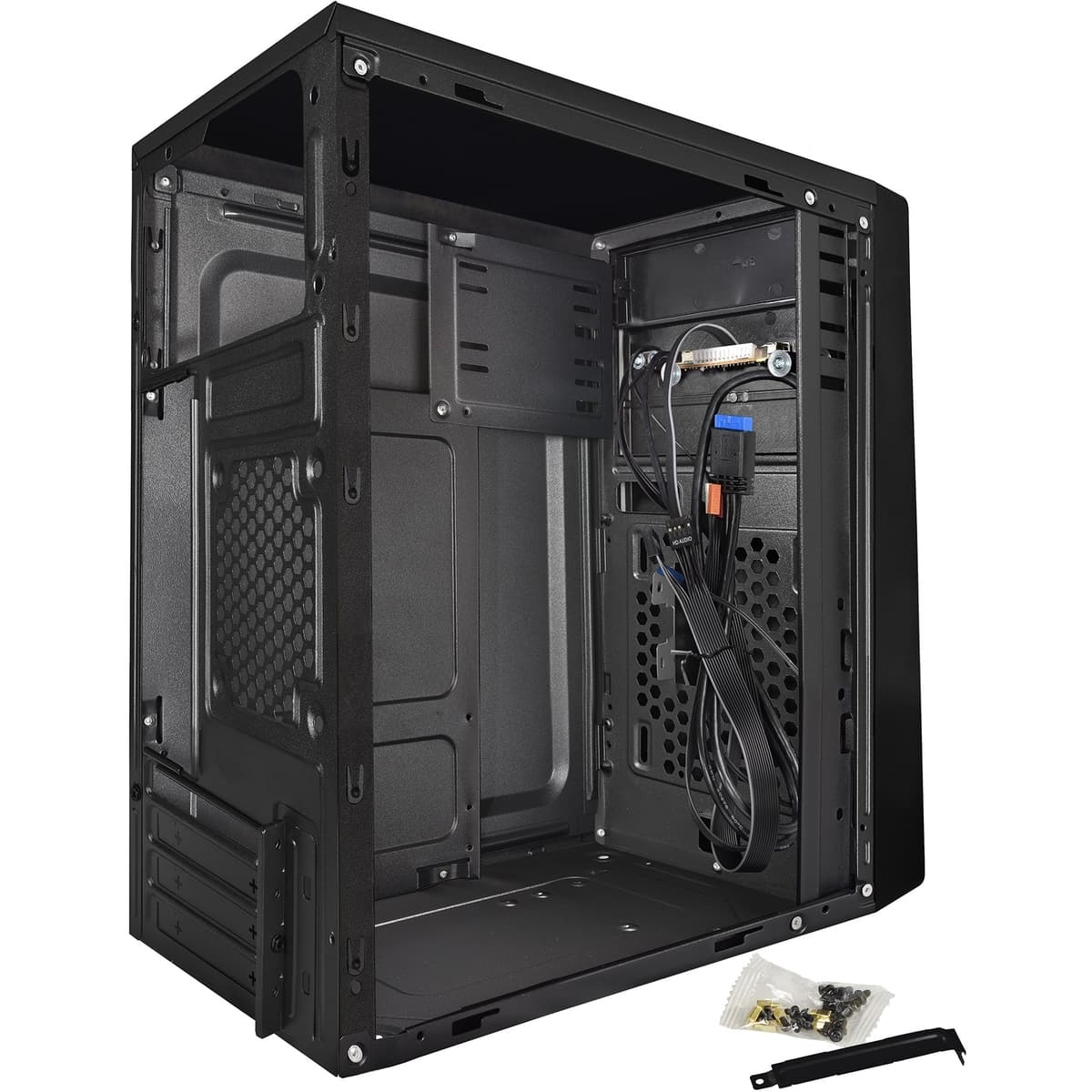 Корпус для ПК, Minitower, mATX, БП 450W, 1xUSB + 2xUSB 3.0, аудио, чёрный