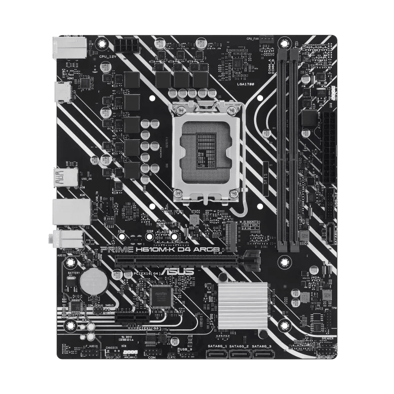 Материнская плата PRIME H610M-K D4 ARGB, Intel H610, Micro ATX
