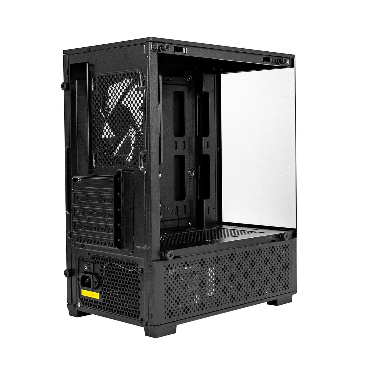 Корпус для ПК, Minitower, mATX, БП 500W, 2xUSB + 1xUSB 3.0, HD Audio, RGB-вентилятор 12 см, стекло