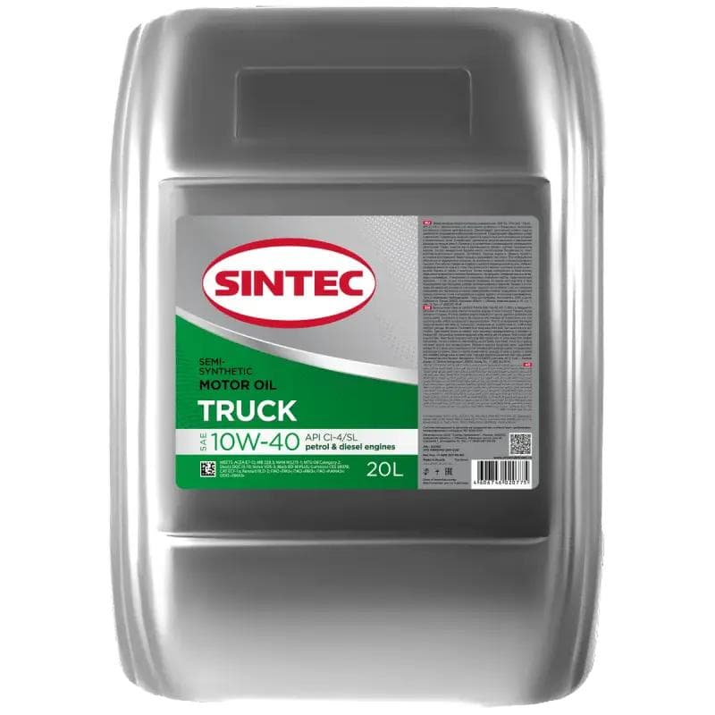 SINTEC TRUCK SAE 10W-40 API CI-4/SL канистра 20л.