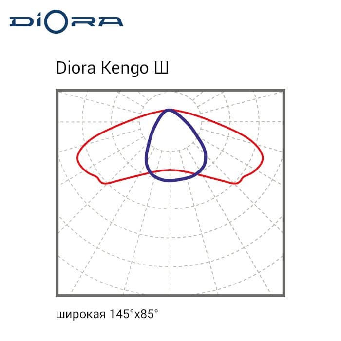 Уличный светодиодный светильник Diora Kengo SE 80/11400 ШБ 11400лм 80Вт 4000K IP67 0.95PF 80Ra Кп<1 лира