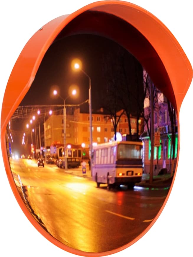Зеркало сферическое с козырьком