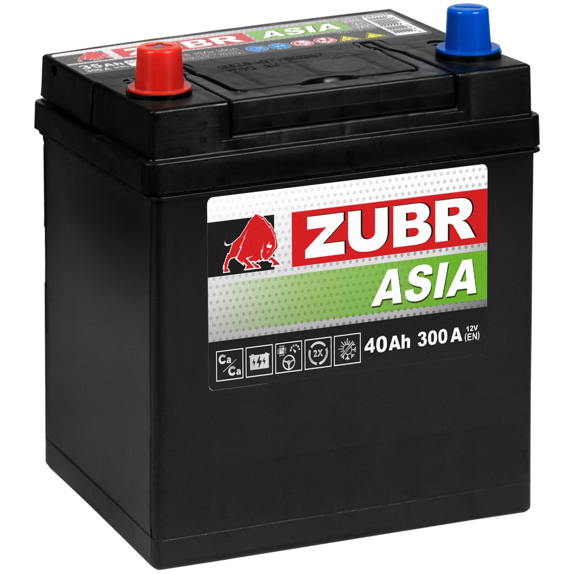 Аккумулятор автомобильный ZUBR Premium Asia 40Ah L+ (без борта)
