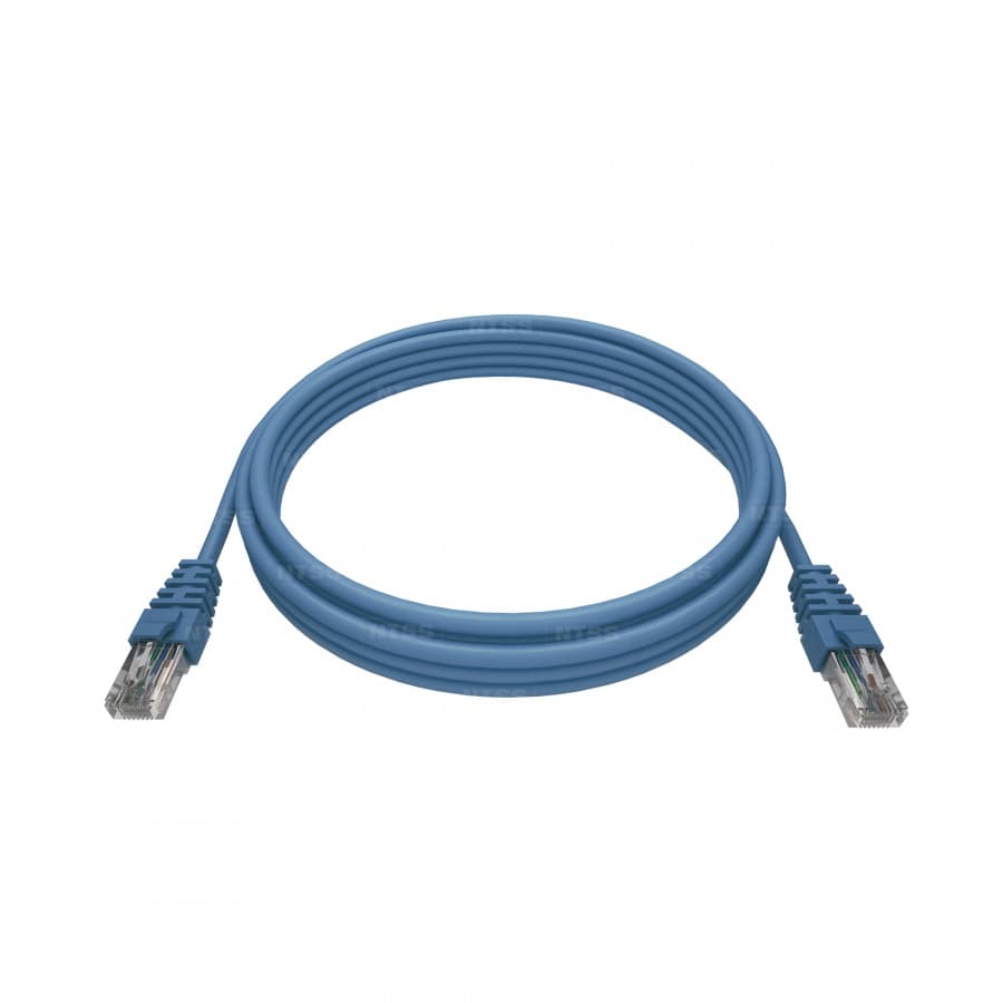 Патч-корд 2хRJ458P8C, T568B UTP 5e кат литой 05 метра, LSZH, синий
