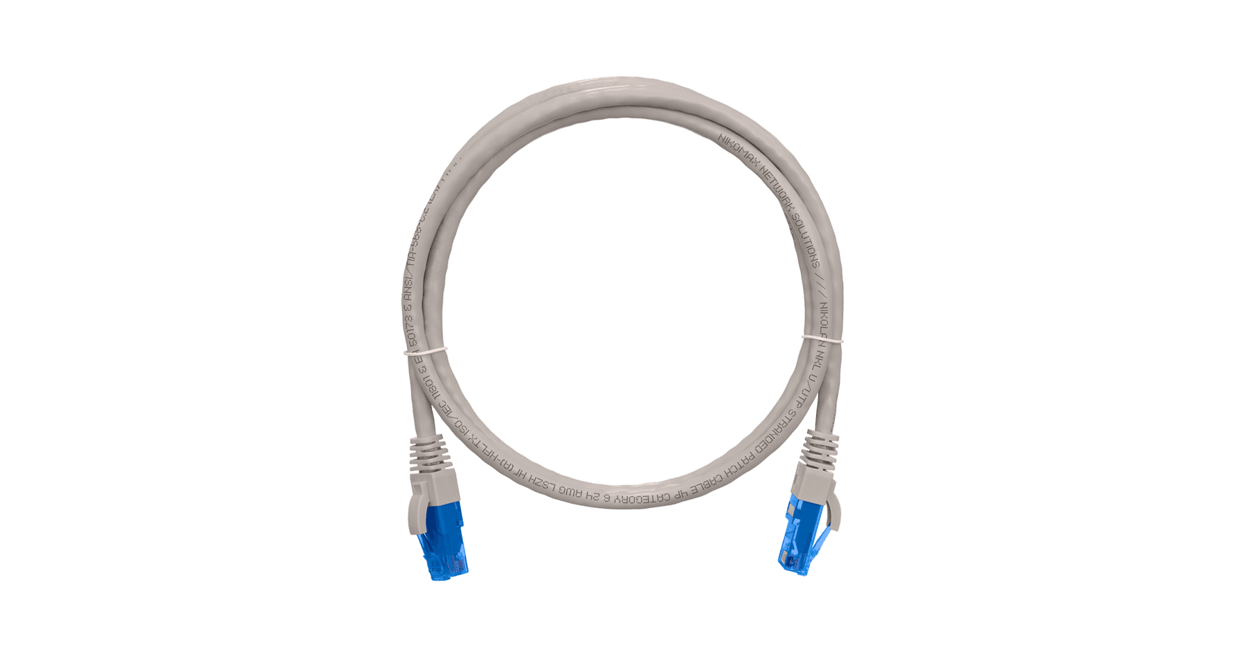 Патч-корд U/UTP 4 пары Cat 6 2хRJ45/8P8C T568B 7х0205мм LSZH серый 0.15м