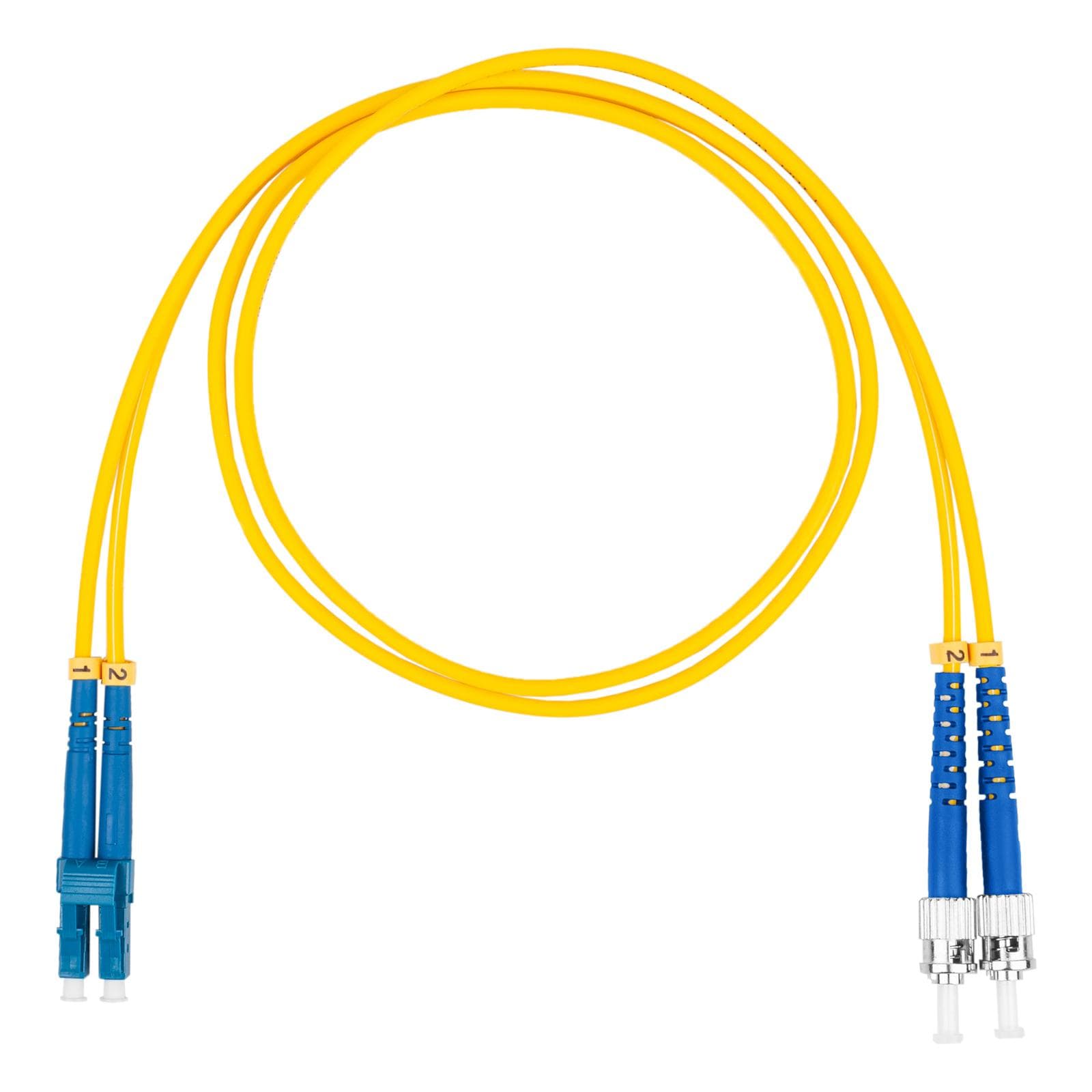 Патч-корд оптический, LC-ST, дуплекс (duplex) OS2, нг(А)-HF, желтый, 1,0 м