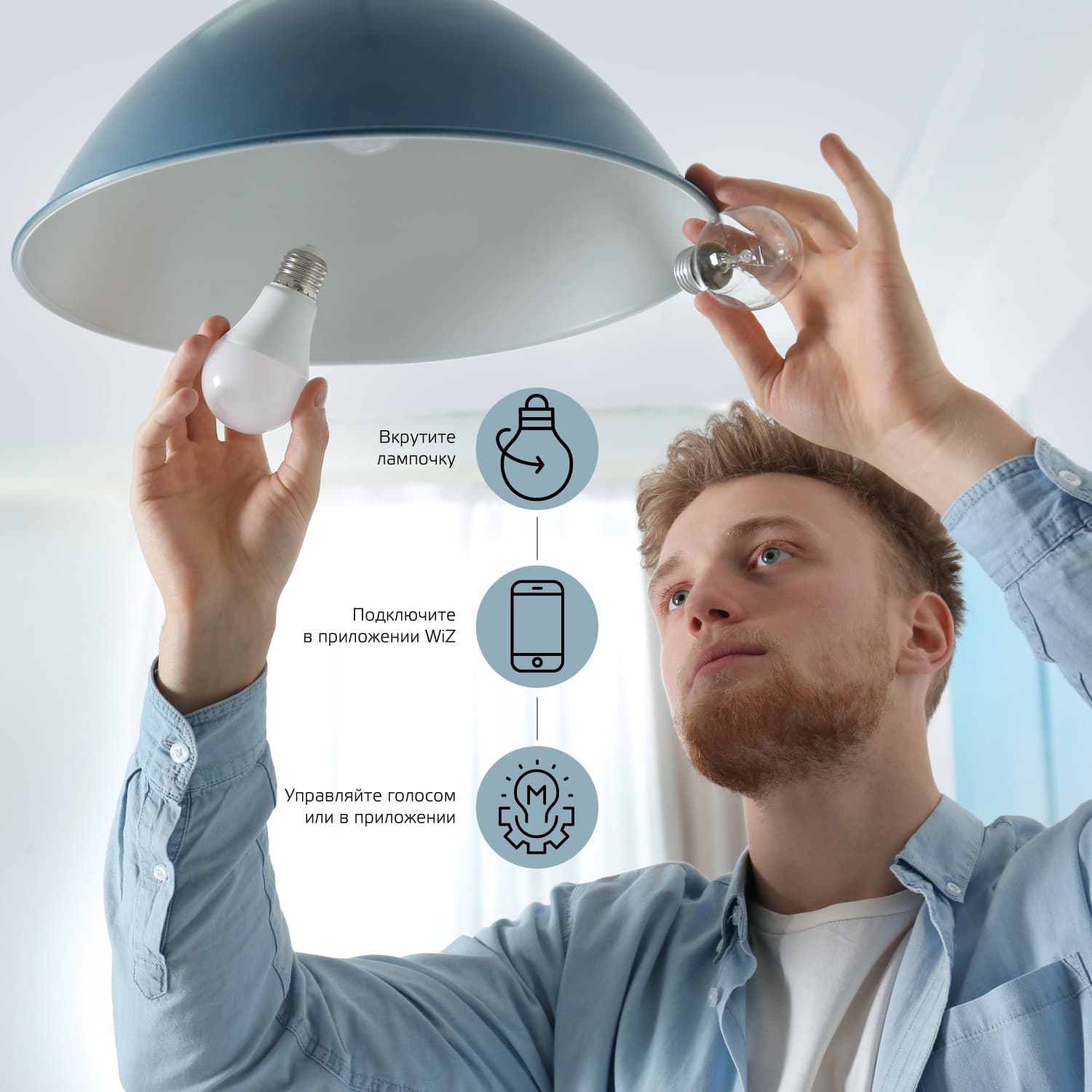Лампа светодиодная умная SMD LED 5 Вт 470 лм RGBW E14 AC 220В IP20 RGBW изменение цветовой температуры и диммирование управление по Wi-Fi Smart Home