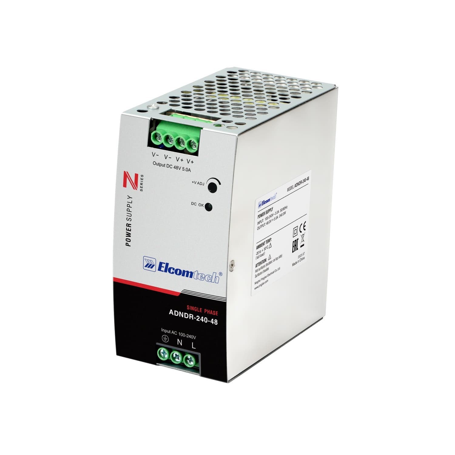 Источник питания на DIN рейку  AC/DC 240W вход 100-240V,выход 48V 5A ADNDR-240-48