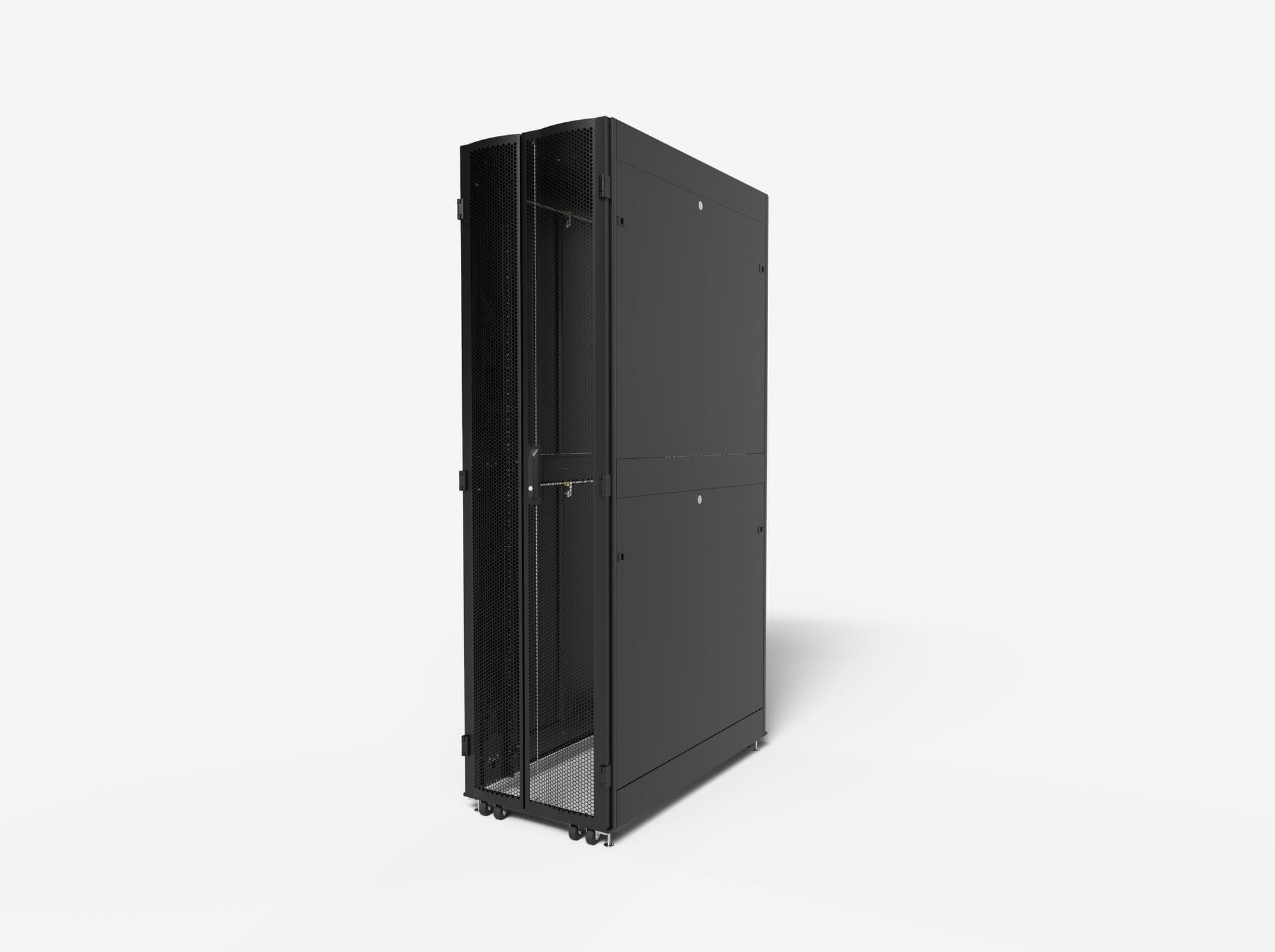 Шкаф напольный серверный PRO 19` 42U 600х1200 перфорация 2 створки/перфорация 2 створки