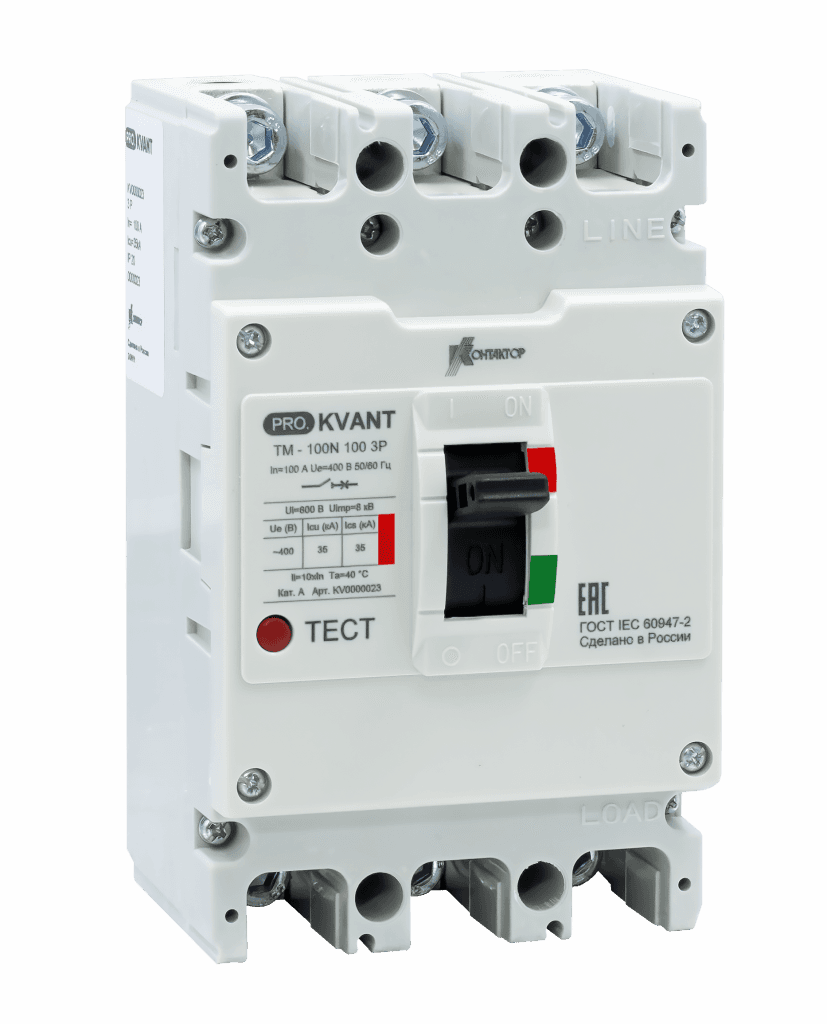 Выключатель автоматический PRO.KVANT TM-100N 3P 20A 35 kA