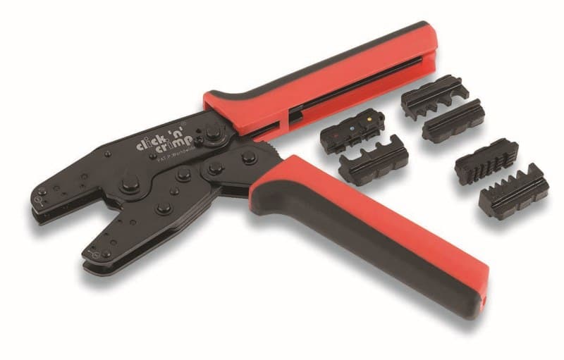 Пресс-клещи для обжима наконечников с 3 сменными матрицами Click'N'Crimp